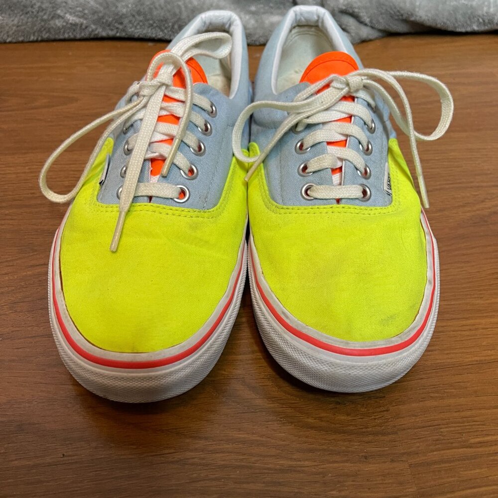 Vans Mens 10.5 Era Canvas Color Block Skater Punk Bright Colorful Casual Shoes - Picture 2 of 12